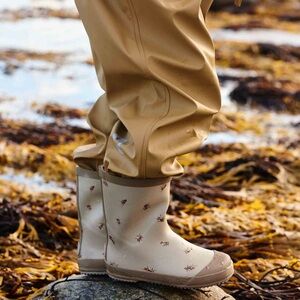 Wheat Kids' Neutral Rain Boots Bee Print